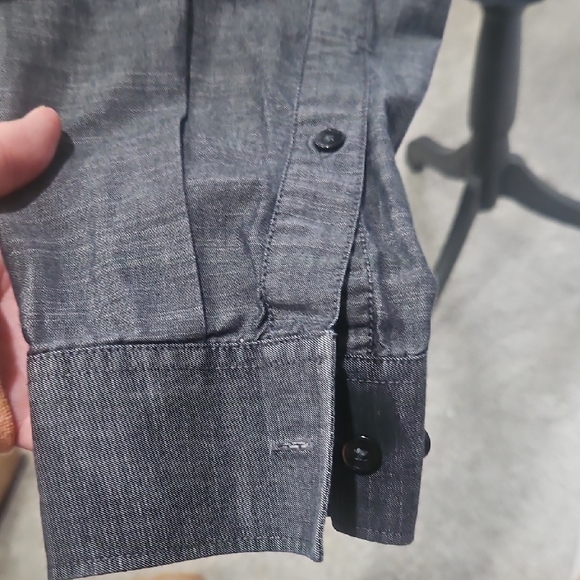 Calvin Klein Collection Charcoal Button-Down Shirt - Picture 7 of 8